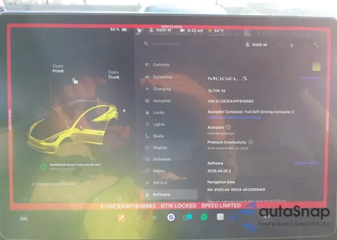 2023 Tesla Model 3 Rear-Wheel Drive z USA, uszkodzony, nr VIN 5YJ3E1EA4PF638883